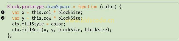 《javascript-少儿编程》第17章开发贪吃蛇游戏第2部分之添加drawSquare方法